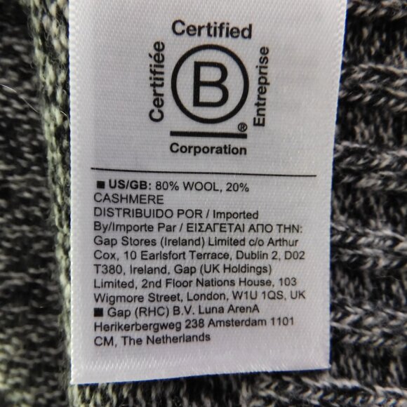 Athleta Sweater Womens Black Gray V Neck Wool Cashmere Tunic Preppy Size Medium - Picture 4 of 6